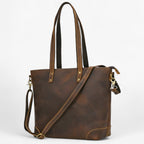 Ruime lichte shopper van echt leer voor dames