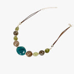 Vintage Pearl Necklace with Acrylic Pendant