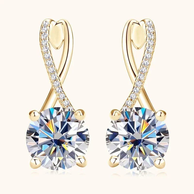 Crystal Drop Huggie Earrings