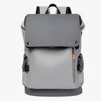 Waterproof PU Leather Laptop Backpack with USB Charger Port
