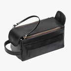 Men's Spacious Leather Toiletry Wash Bag for Travel