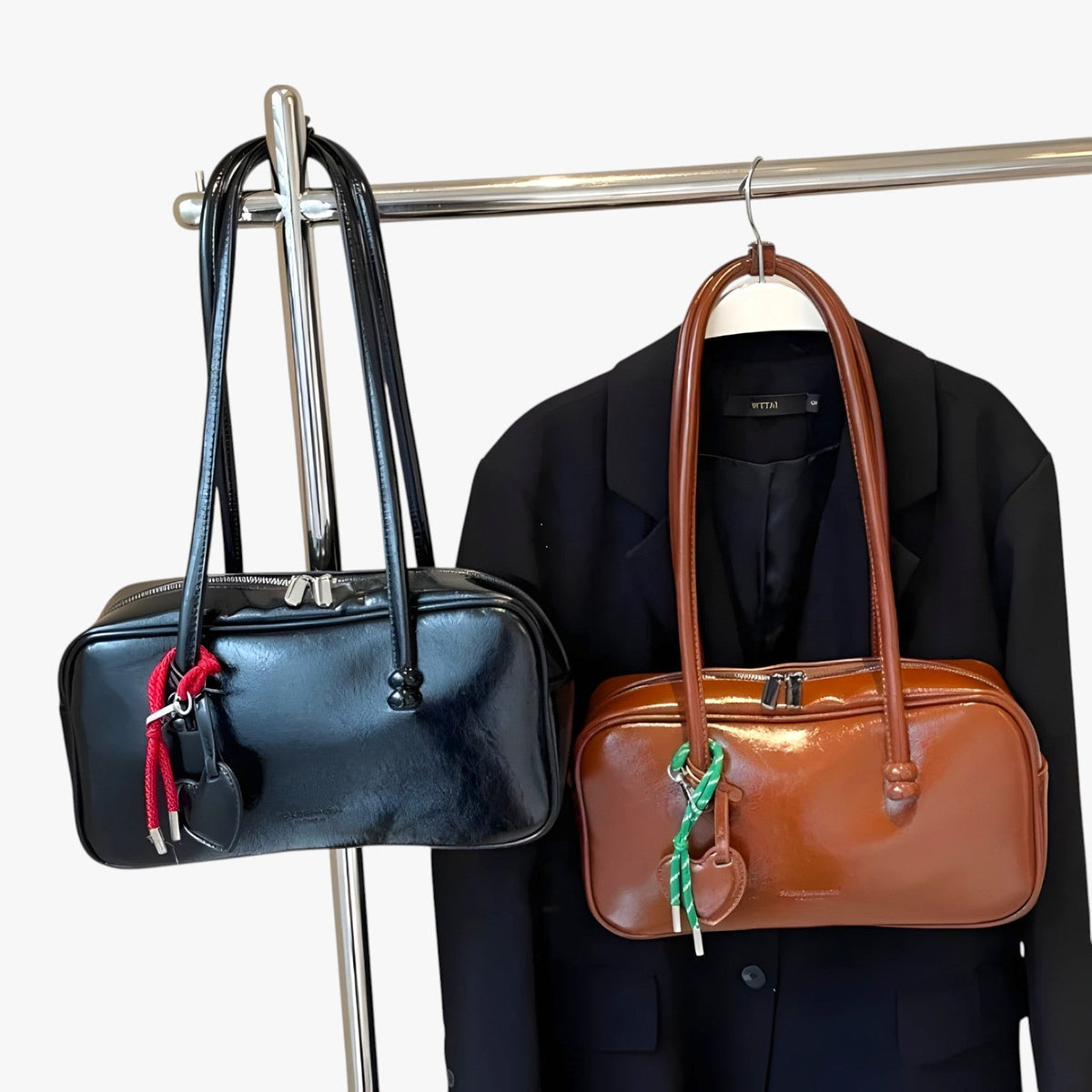 Vintage-Inspired Structured Work Handbag with Compartments