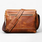 Timeless Durable Leather Messenger Shoulder Bag