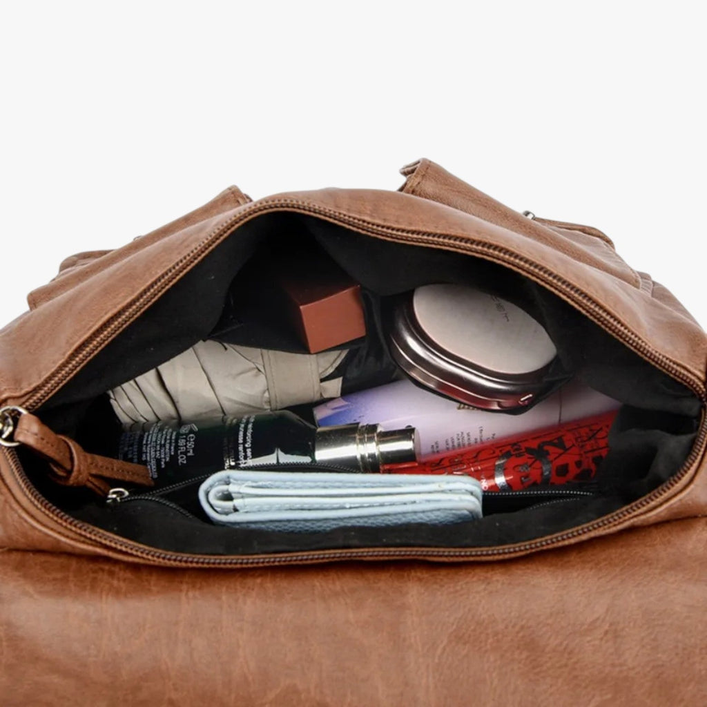 Retro-Style Soft PU Leather Lightweight Handbag