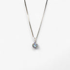 Silver-Plated Necklace with Round Zircon