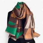 Floral Pashmina Scarf in a Soft Soft Knit Blend Yarn