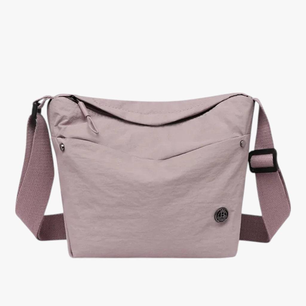 Women's Lightweight Waterproof Nylon Shoulder Bag with Pockets