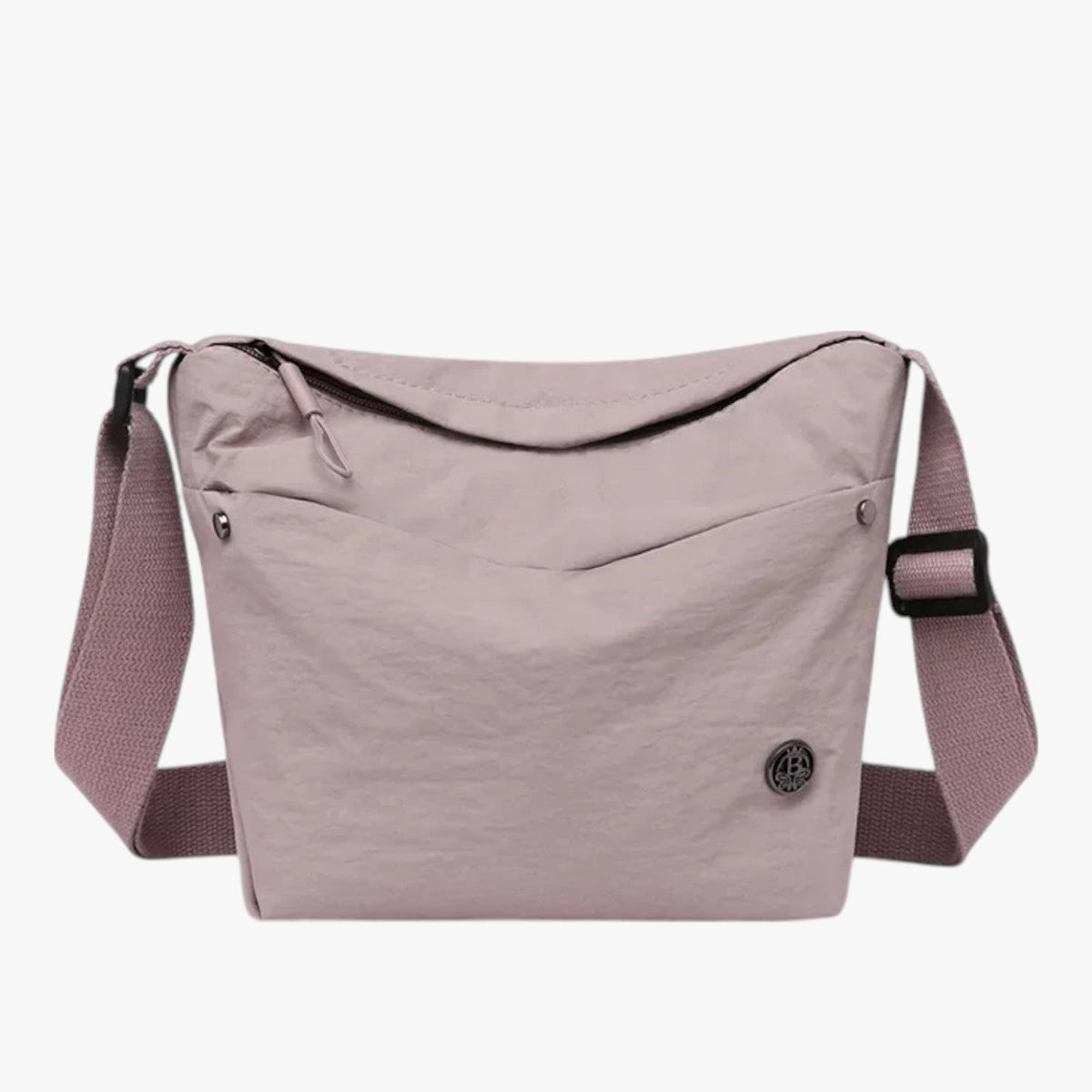 Women's Lightweight Waterproof Nylon Shoulder Bag with Pockets