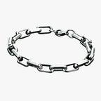 Zware stalen armband met brede schakels