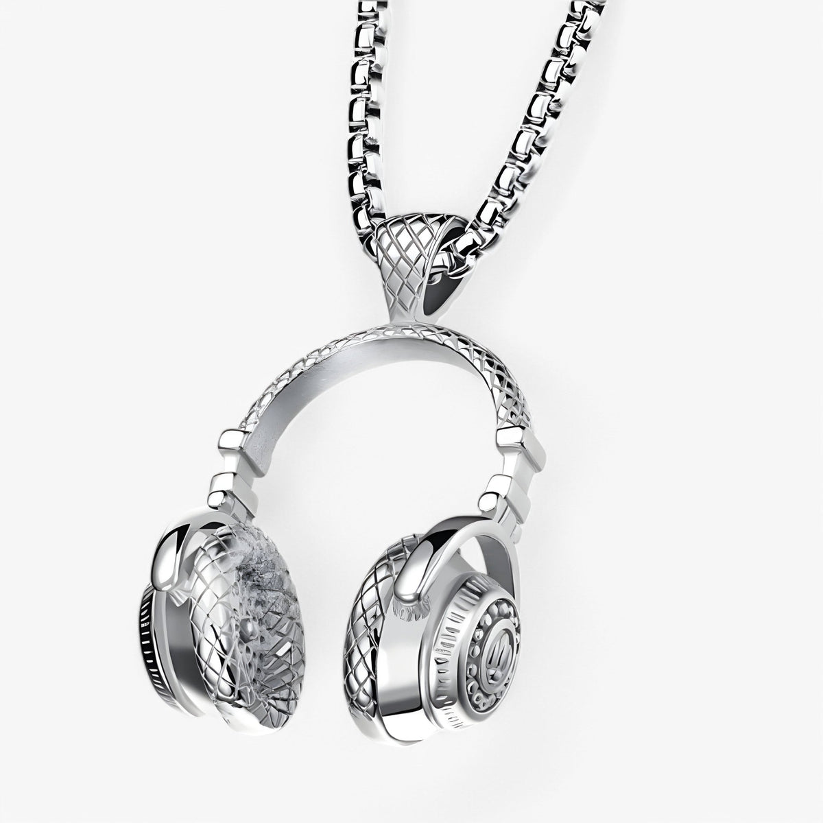 Headphone Pendant Necklace in Dark Finish