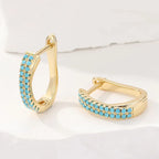Turquoise Classic Hoop Earrings