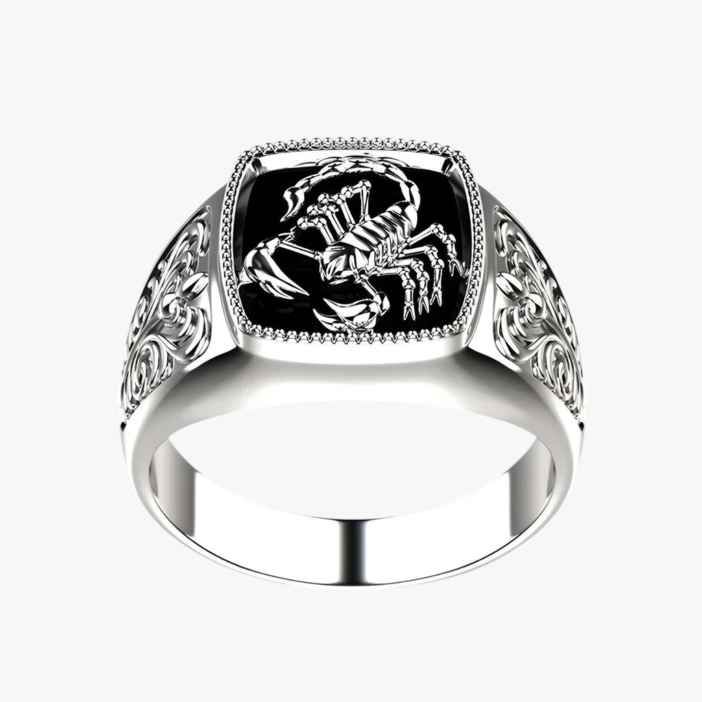 Scorpion Ring in Silver-Tone Stainless Steel