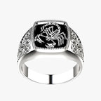 Scorpion Ring in Silver-Tone Stainless Steel