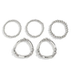 Five-Piece Beaded Bracelet Stack Set
