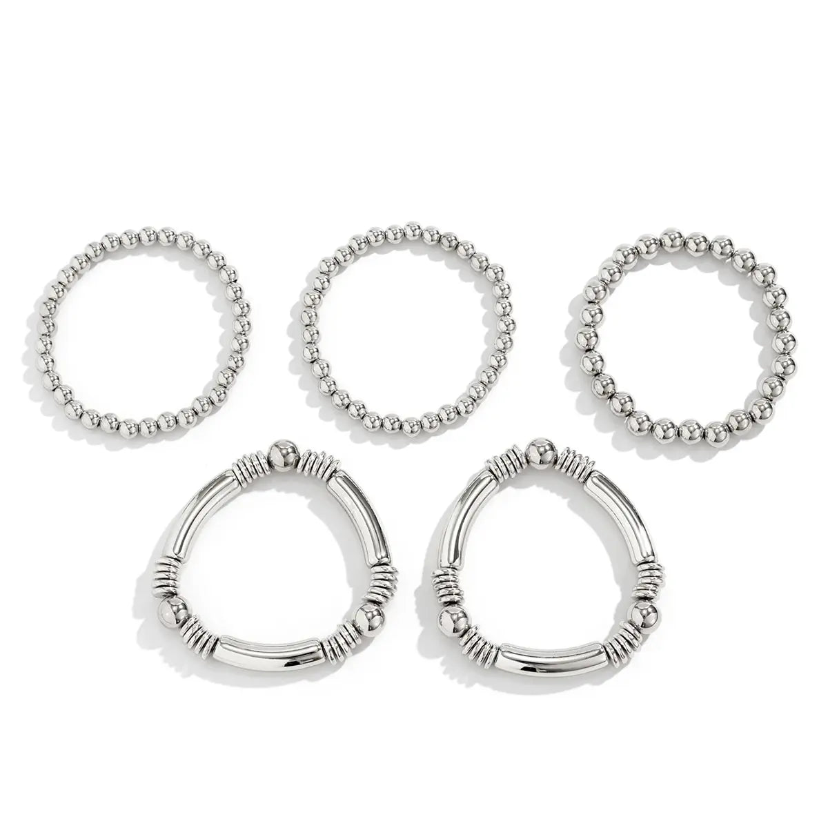 Five-Piece Beaded Bracelet Stack Set