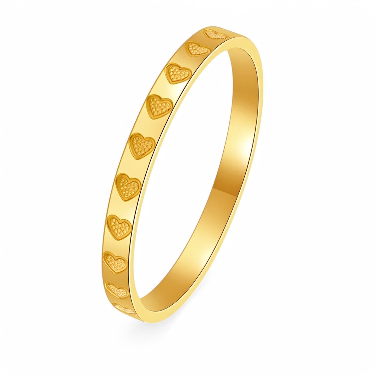Gepolijste goudkleurige ring van 2 mm, smal profiel