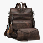 Elegant Soft Leather Backpack with Laptop Space