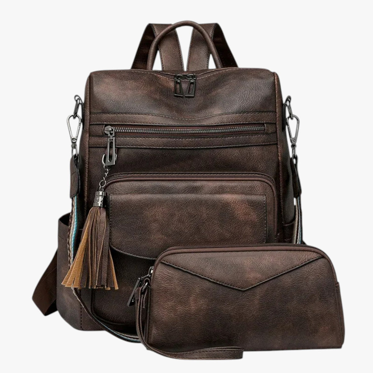 Elegant Soft Leather Backpack with Laptop Space