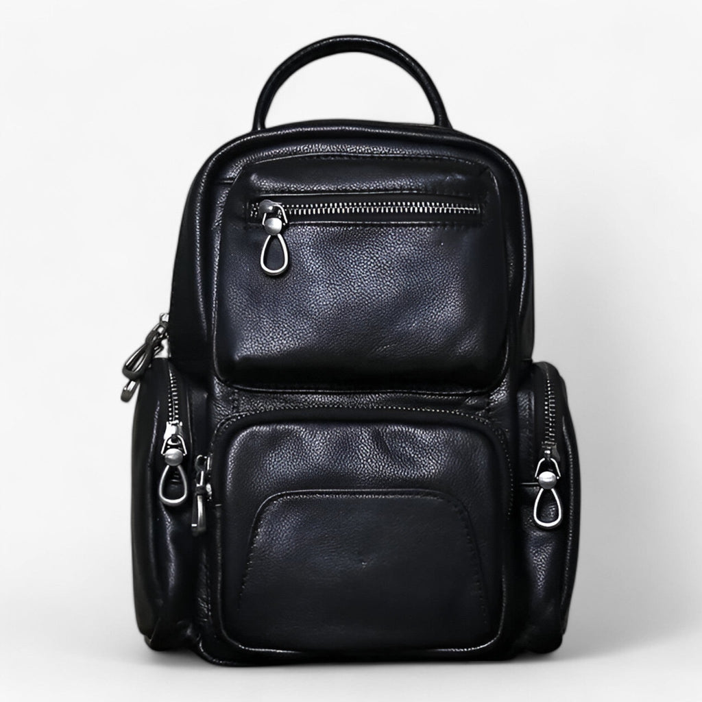 Men's Two-in-One Leather Chest Bag and Backpack
