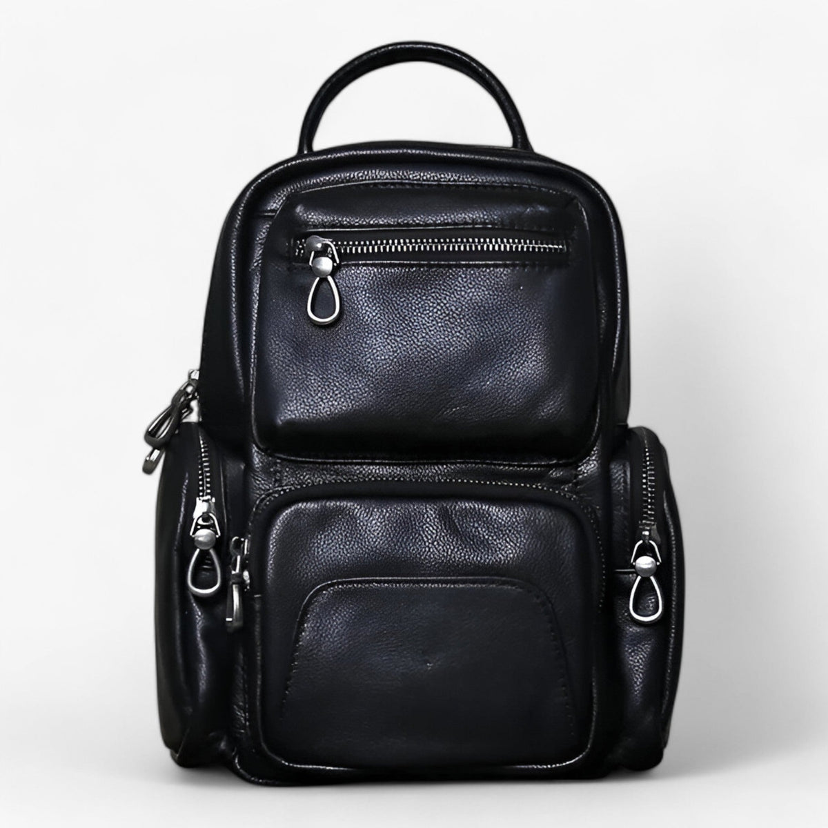 Men's Two-in-One Leather Chest Bag and Backpack