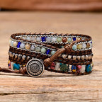 Blue Calcite and Amazonite Heart Bracelet