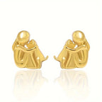 Hug Earrings in Three Metal Tones