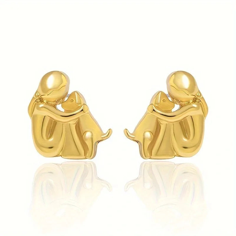 Hug Earrings in Three Metal Finishes