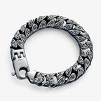 Zilveren armband met patroon, 18 cm