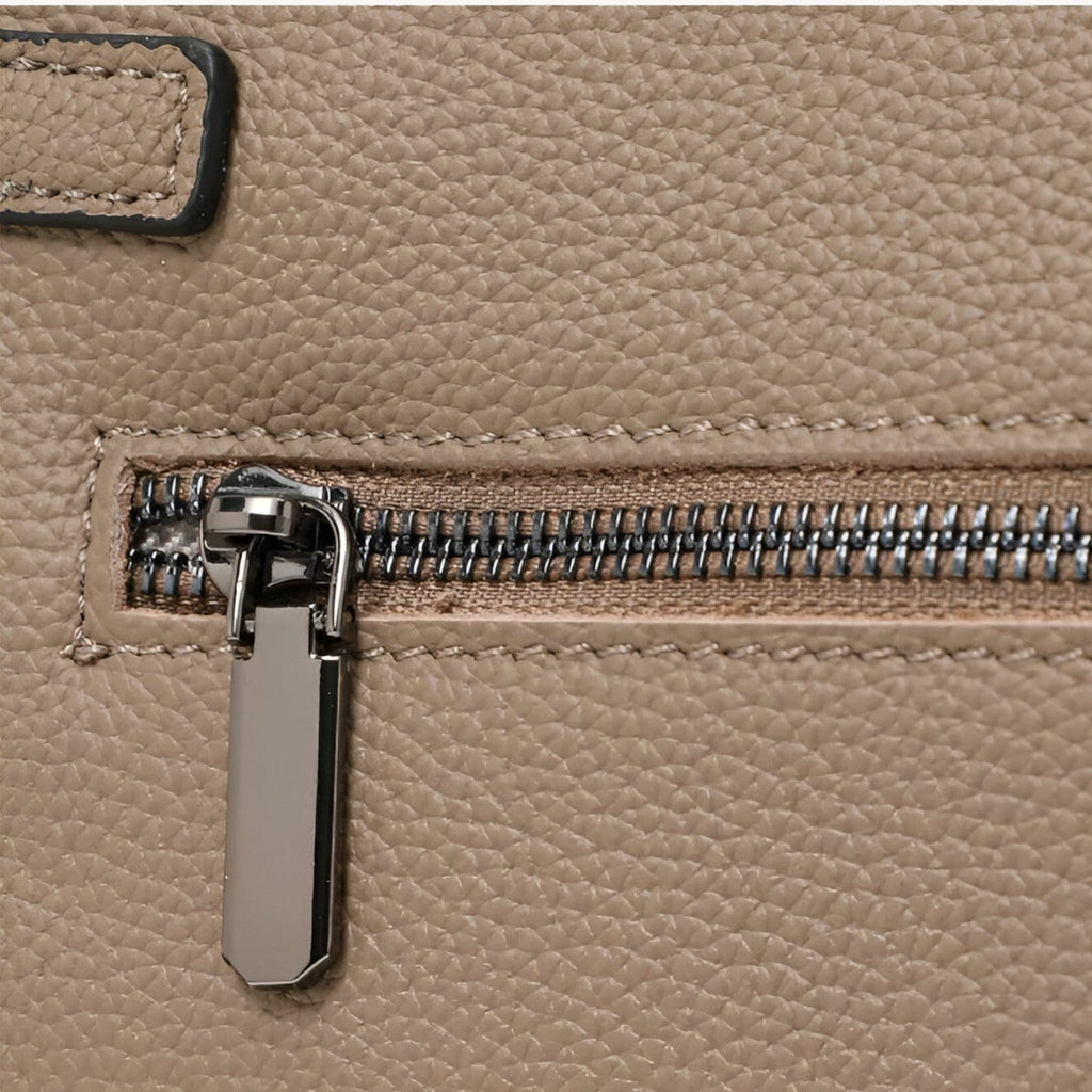 Genuine Cowhide Leather Slim Everyday Handbag