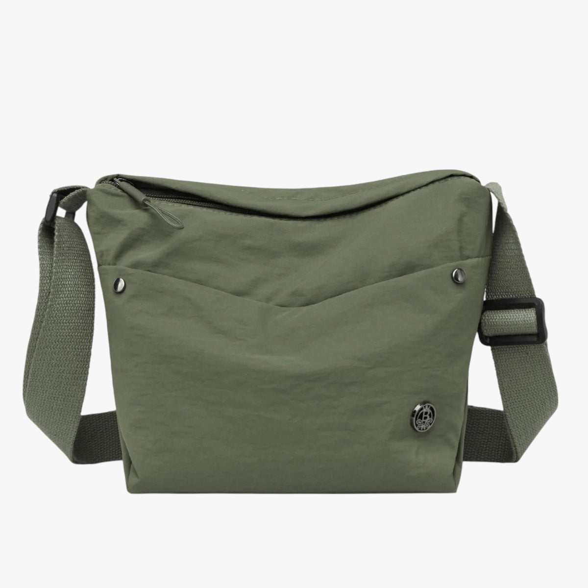 Women's Lightweight Waterproof Nylon Shoulder Bag with Pockets