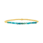 Gold-Tone Turquoise-Look Beaded Bracelet