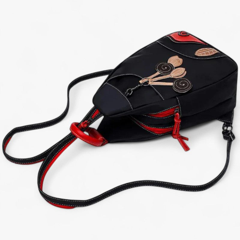 Waterproof Spacious Black Nylon School and Travel Backpack