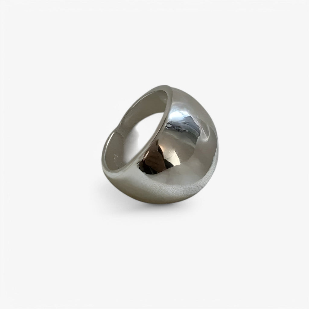 Adjustable Silver-Tone Ring with Open Band