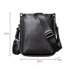 Soft Durable Black Leather Everyday Shoulder Bag