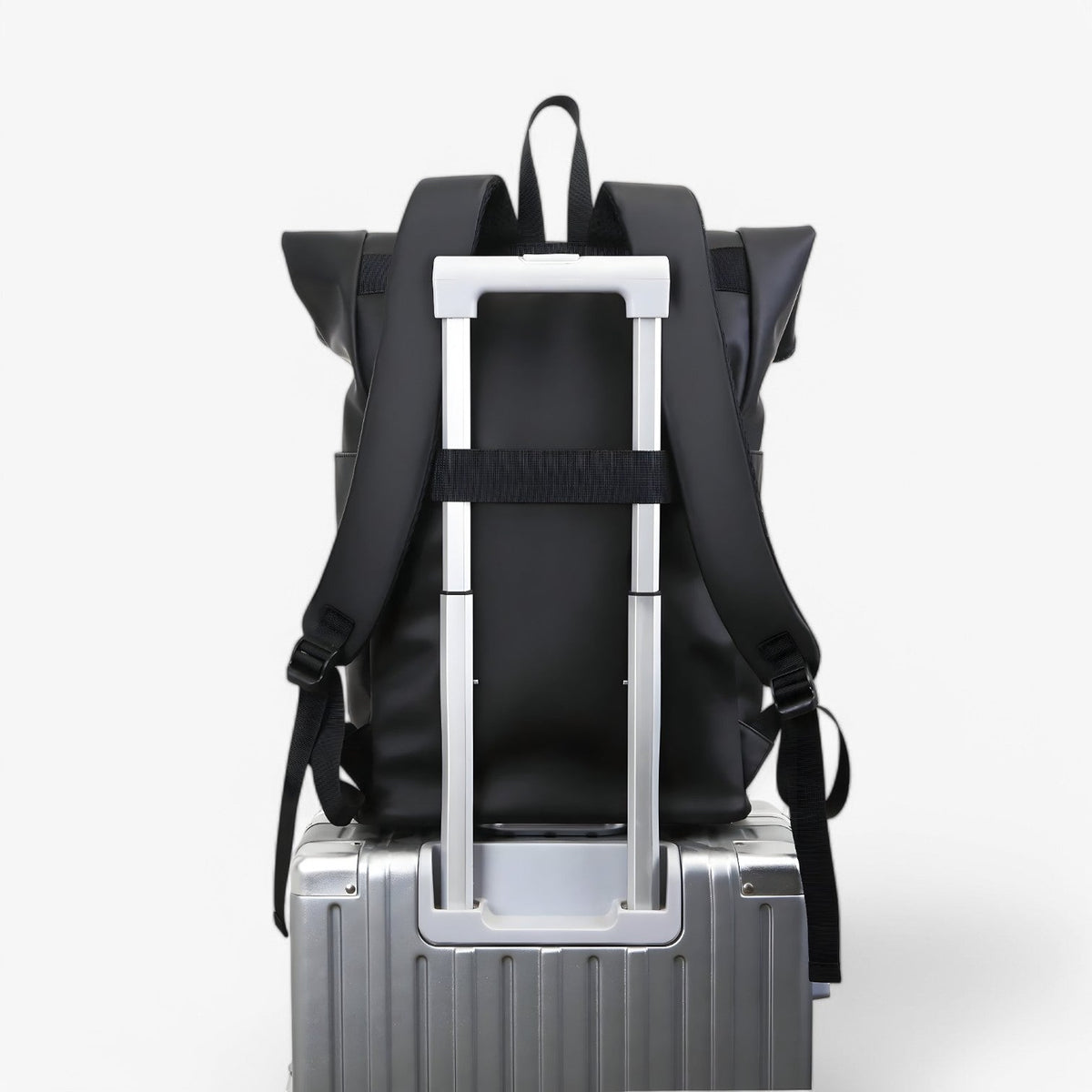 Men's Versatile Black Laptop Backpack for Daily Use