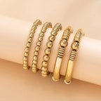 Five-Piece Beaded Bracelet Stack Set