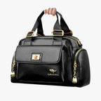 Multifunctional PU Leather Handbag with Organised Pockets