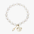 Kralenarmband met opaallook en kleine kattenbedel