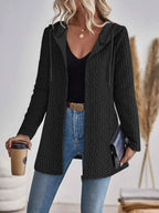 Open Front Cardigan with Practical Pockets and Soft Warm Knit