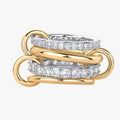 Stapelbare ringenset in 18K verguldsel met zirkonia