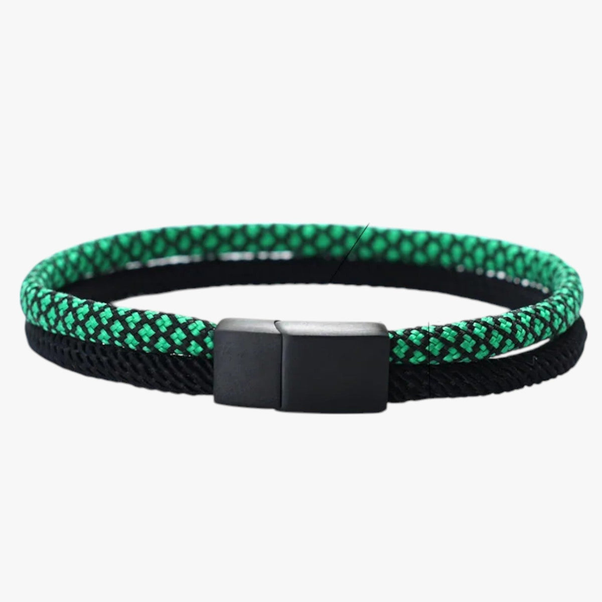 Tweekleurige paracord-armband met magneetsluiting