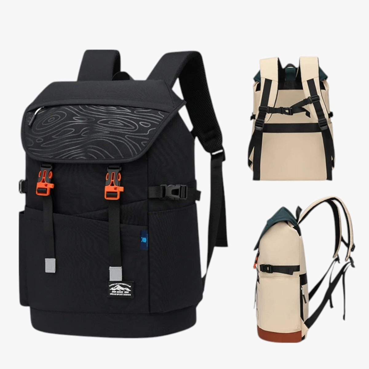 Compact 40L Cabin-Friendly Travel Backpack with Laptop Space