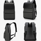 Matte Black Shock-Resistant Hard Shell Laptop Backpack
