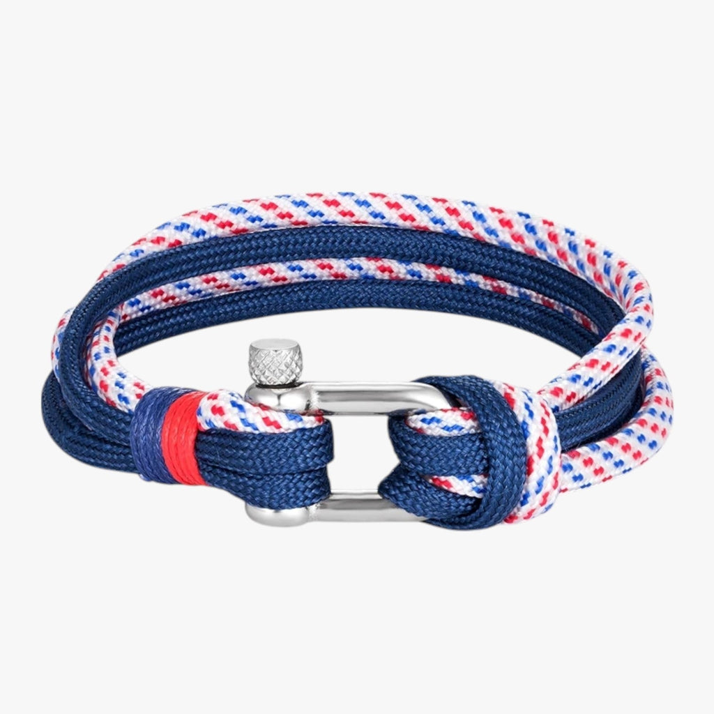 Paracord Rope Bracelet with Nautical Hook Clasp