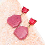Oorhangers met rhodochrosiet