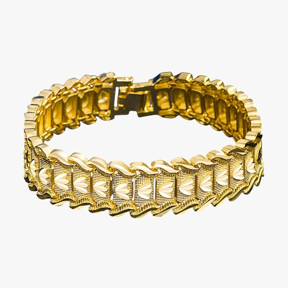 Retro Coin Bracelet with 24K Gold-Plated Steel