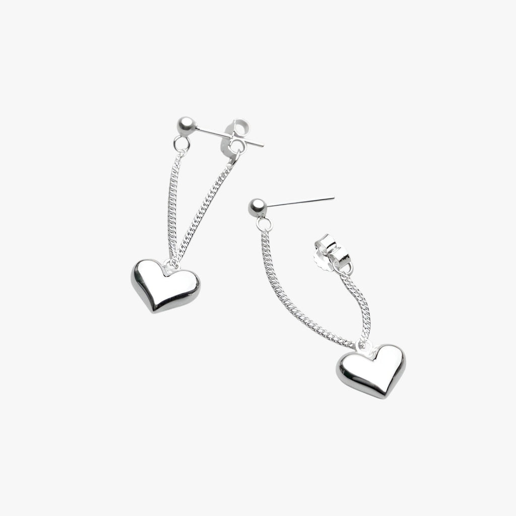 Hartoorbellen van sterling zilver