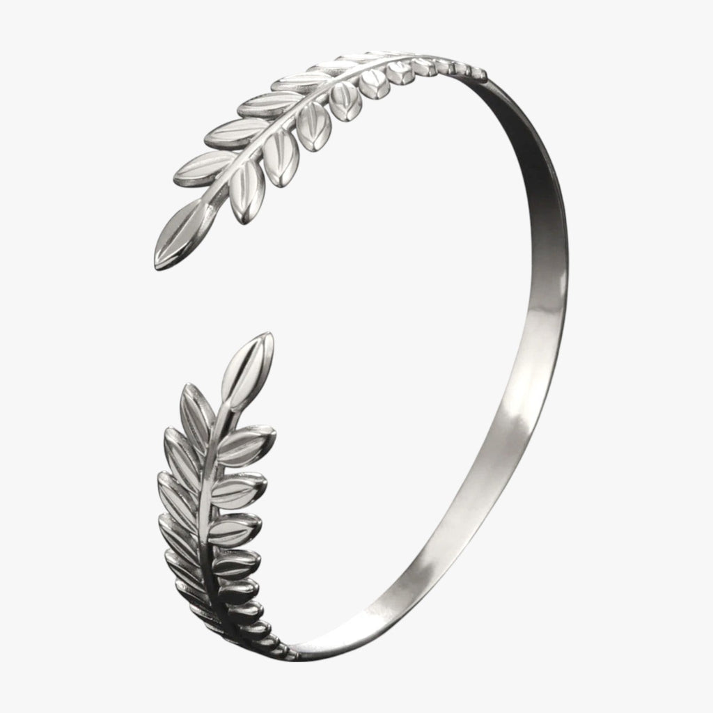 Laurel Leaf Cuff Bracelet with Adjustable Fit