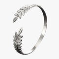 Laurel Leaf Cuff Bracelet with Adjustable Fit