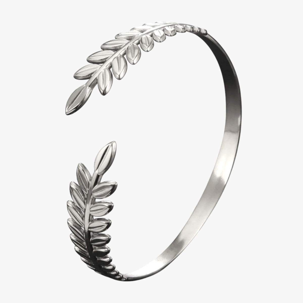 Laurel Leaf Cuff Bracelet with Adjustable Fit